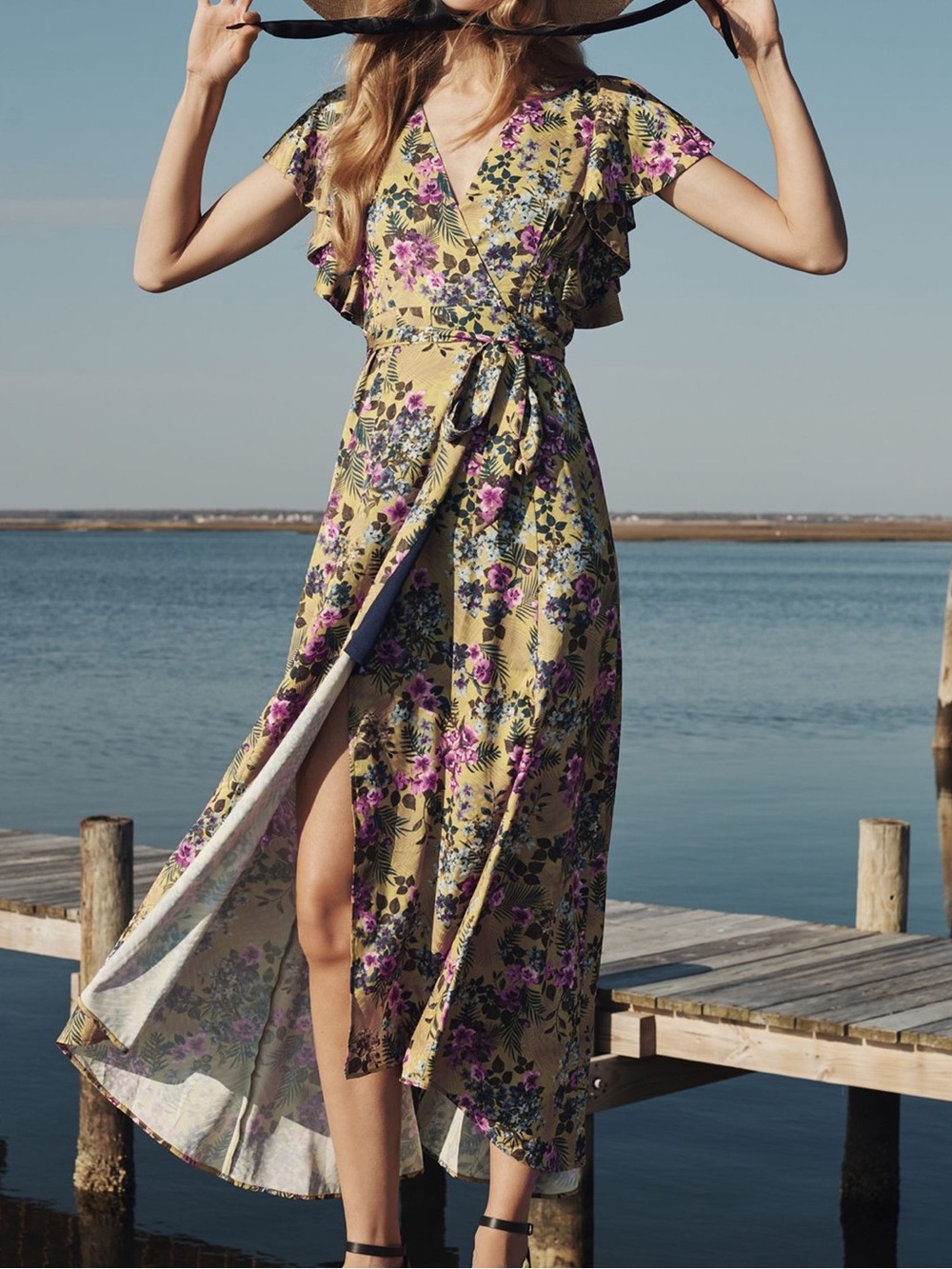 Anthropologie Hutch Pietrina Wrap Maxi Dress